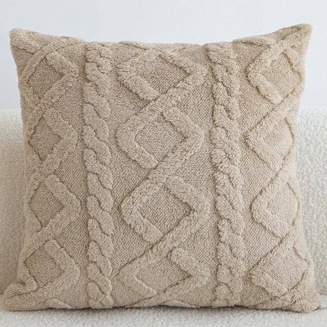 Plush Comfort Cushion Cover - Soft and Cozy Square Pillowcase - DECOR MODISH