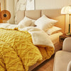 Luxury Dual Use Artificial Cashmere Duvet Cover - DECOR MODISH Yellow / Queen DECOR MODISH Yellow / Queen