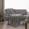 Simple&Opulence Coral Fleece Fabric Sofa Plaid Blanket - DECOR MODISH DARK GRAY / 50x60 inch DECOR MODISH DARK GRAY / 50x60 inch