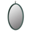Contemporary Brown Oval Wall Mirror with PU Covered MDF Frame - DECOR MODISH DECOR MODISH