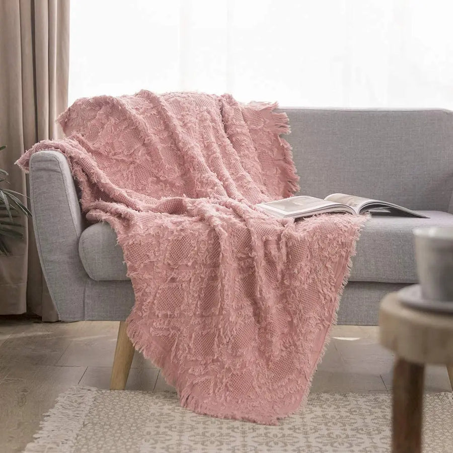 Simple&Opulence 100% Cotton Winter Warm Throw Blanket - DECOR MODISH
