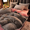 Luxury Milk Fleece Supper Ultra-thick Duvet Cover Bedding Sets - DECOR MODISH Brown / Full size 4 pcs DECOR MODISH Brown / Full size 4 pcs
