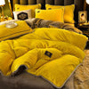 Luxury Milk Fleece Supper Ultra-thick Duvet Cover Bedding Sets - DECOR MODISH Yellow / Full size 4 pcs DECOR MODISH Yellow / Full size 4 pcs