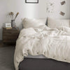 100% Linen 3Pcs Bedding Set - Natural Flax Breathable - DECOR MODISH White / King size 3pcs DECOR MODISH White / King size 3pcs