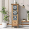 Rustic Charm Accent Cabinet with 1 Door and 2 Drawers - DECOR MODISH Default Title DECOR MODISH Default Title