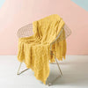 Simple&Opulence 100% Cotton Winter Warm Throw Blanket - DECOR MODISH Yellow / 46x60 inch DECOR MODISH Yellow / 46x60 inch