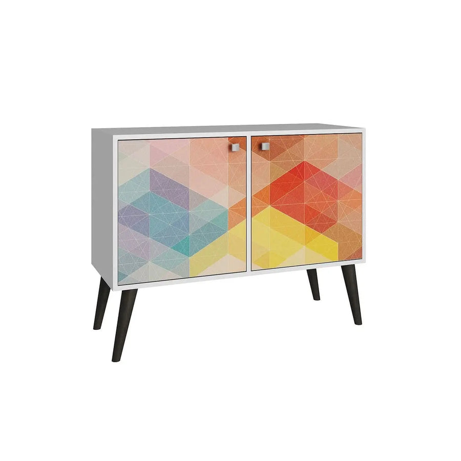 Mid-Century Modern Funky Double End Table Cabinet - DECOR MODISH